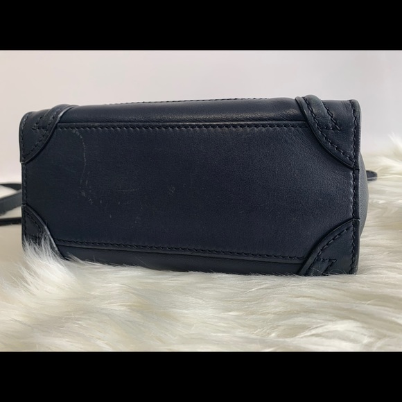 Celine Nano Luggage in Navy blue - Picture 12 of 16